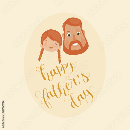 Happy Father's Day vector illustration.