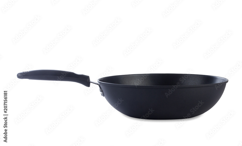 Empty frying pan isolated on white background. Empty frying pan isolated on white background.