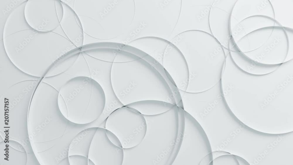 Beautiful White Circles on Surface Moving in Seamless 3d Animation. Abstract Motion Design Background. Computer Generated Process. 4k UHD 3840x2160. Beautiful White Circles on Surface Moving in Seamless 3d Animation. Abstract Motion Design Background. Computer Generated Process. 4k UHD 3840x2160.