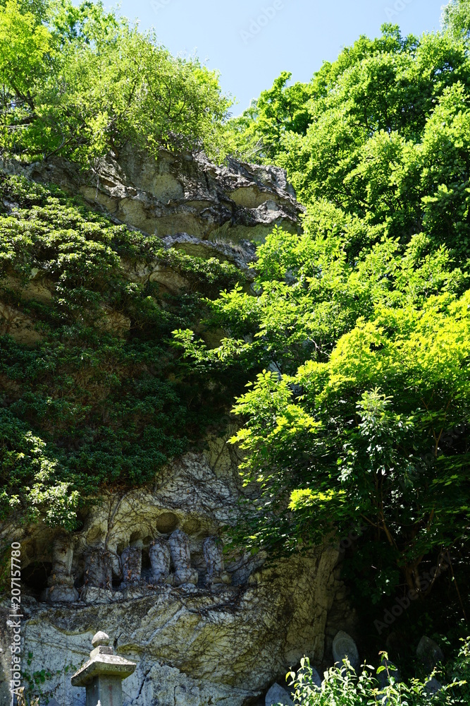 立石寺の修行の岩場「釈迦ヶ峰」