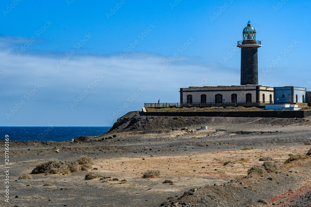 Lighthouse on Jandia Peninsula in Fuerteventura, Spain