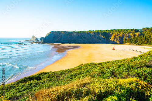 The beautiful Beach of Odeceixe in Algarve, Atlantic Coast, Portugal