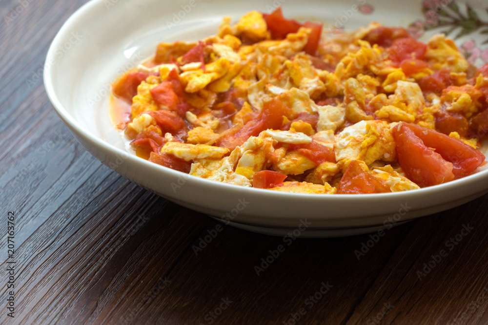 トマトの卵炒め