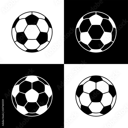 Soccer ball icons Flat vector