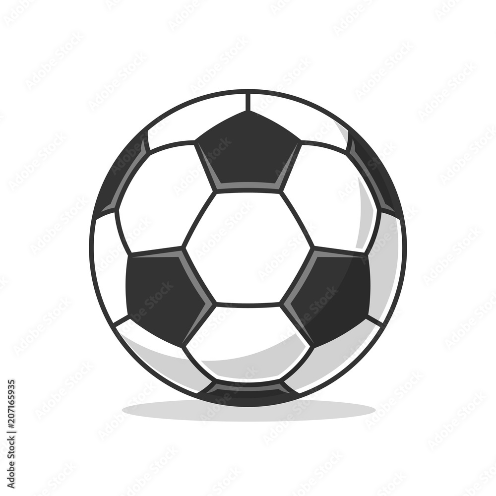 Fototapeta premium Soccer ball icon Flat vector