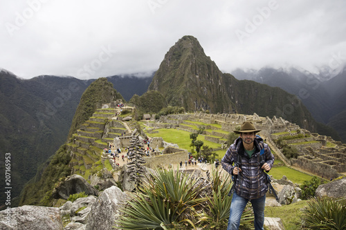 Young man at Machu Picchu i...