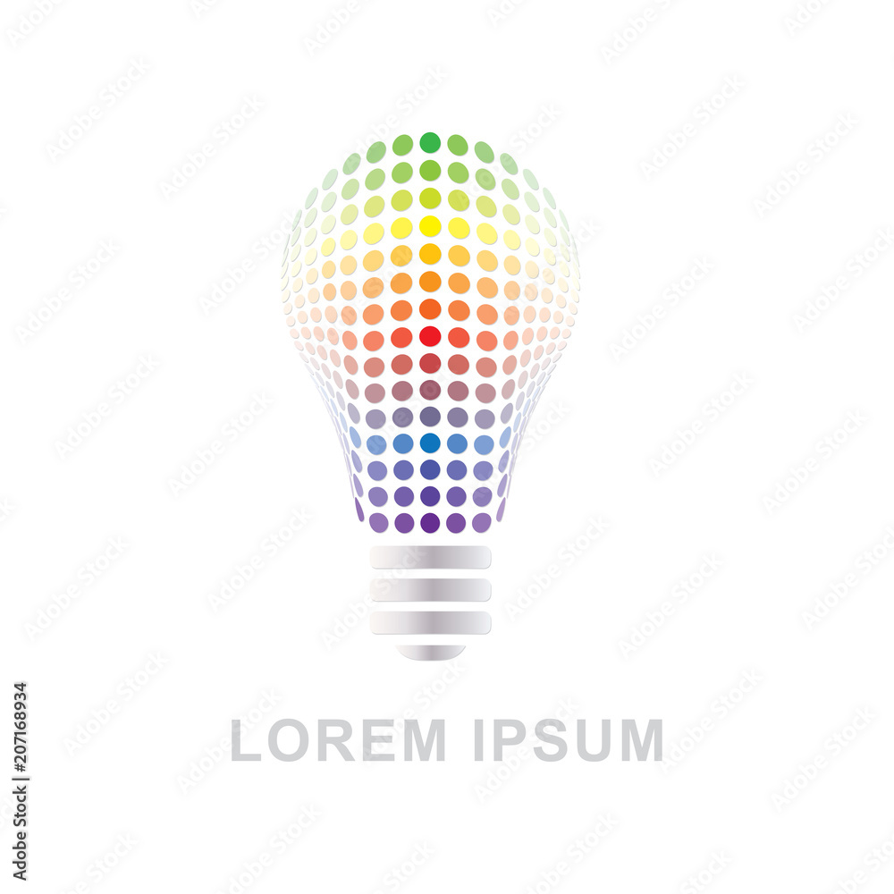 light bulb logo for creative business, organization or website, Vector illustration light bulb logo for creative business, organization or website, Vector illustration