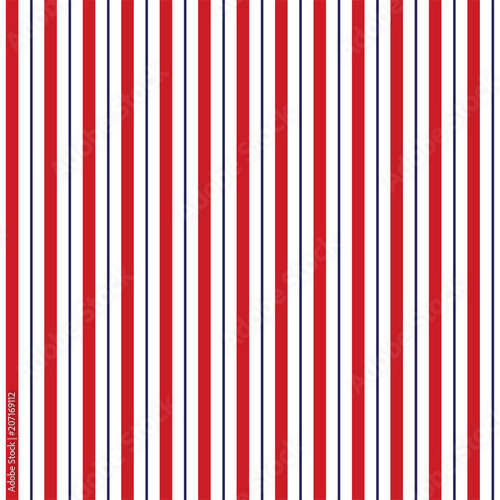 Festive seamless background in national colors USA red white blue. Strips and stars, fireworks Great idea for decorating the holiday on July 4th, Independence memory Days, barbecue party