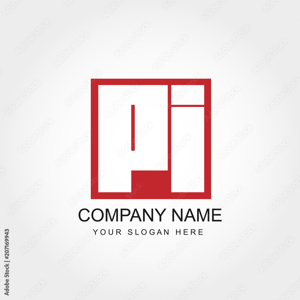 Initial Letter PI Logo Vector Design Initial Letter PI Logo Vector Design