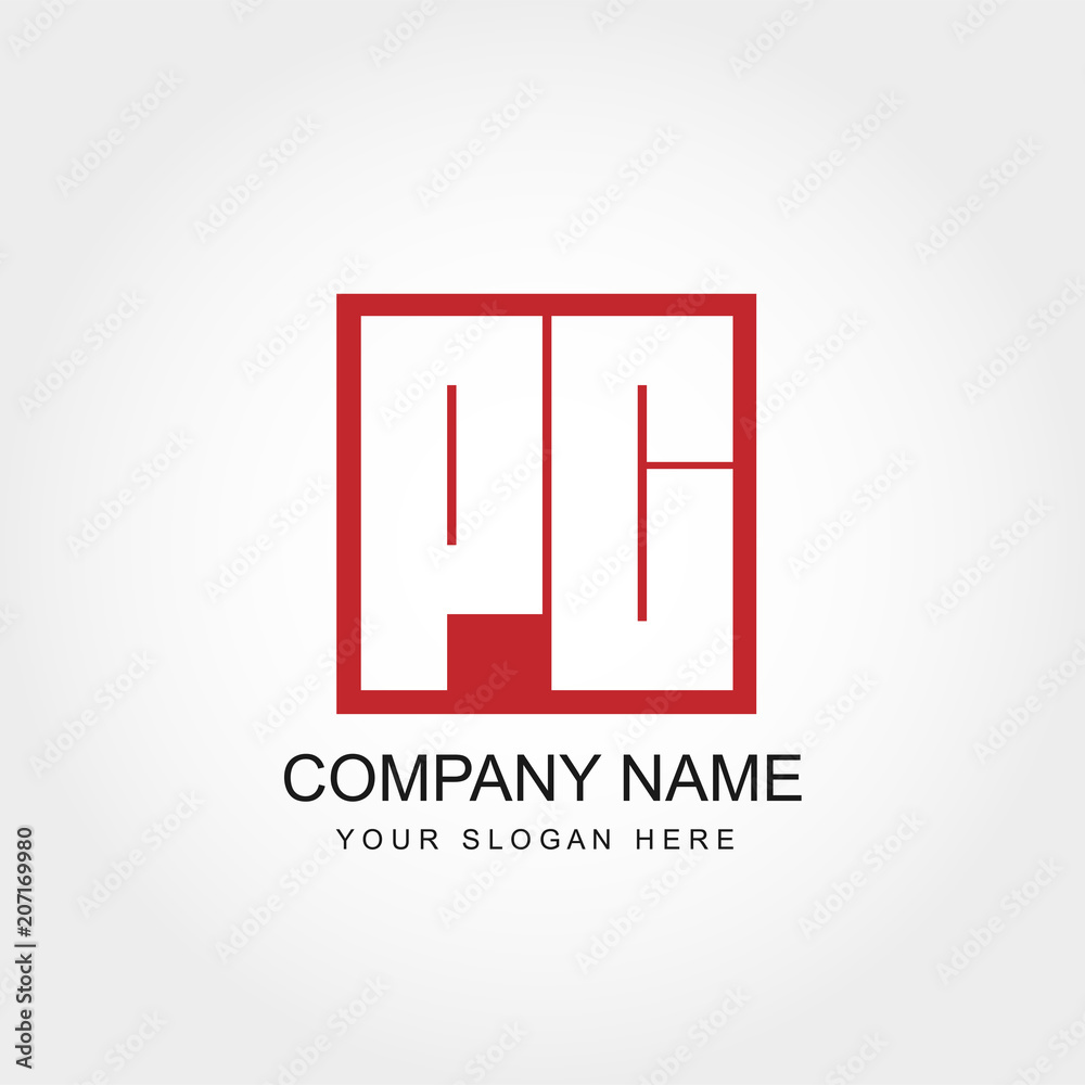 Initial Letter PC Logo Vector Design