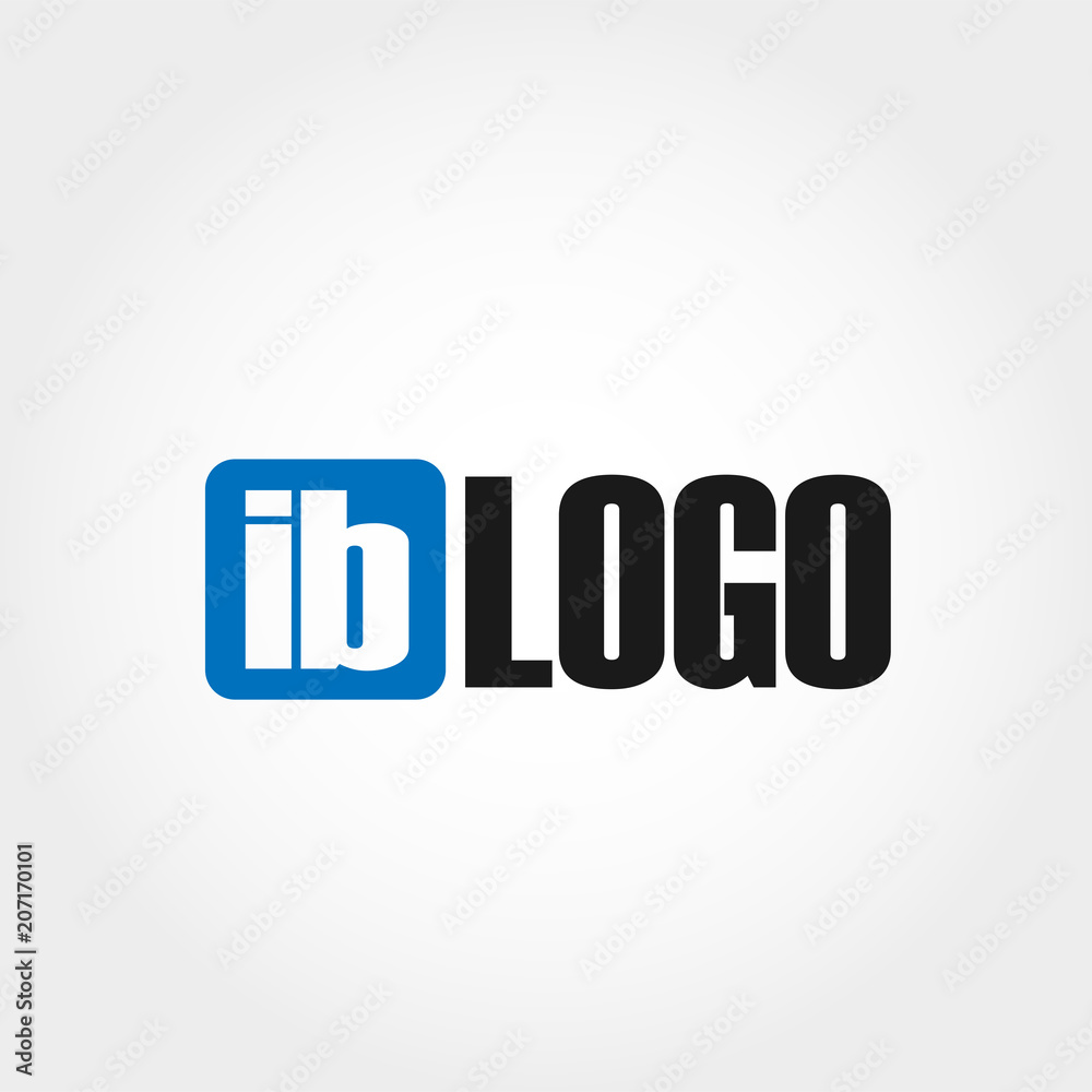 Initial Letter IB Logo Design Vector Initial Letter IB Logo Design Vector
