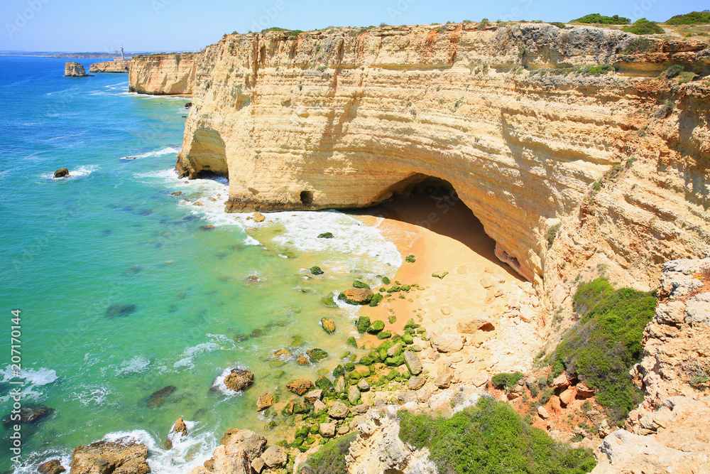 Scenic Atlantic Coast in Algarve, Portugal