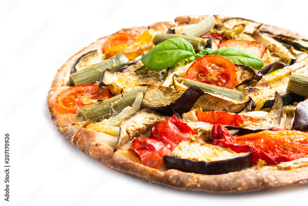 Pizza vegetariana con verdure grigliate 