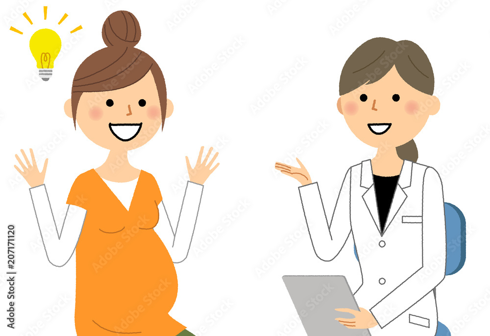 医者と妊婦　妊婦健診