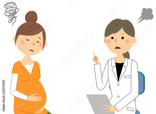 医者と妊婦　妊婦健診