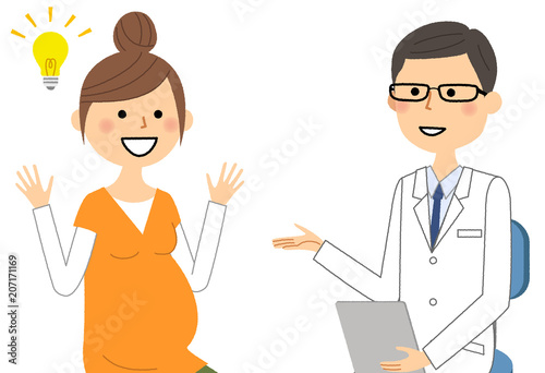 医者と妊婦　妊婦健診