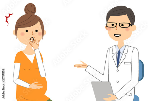 医者と妊婦　妊婦健診