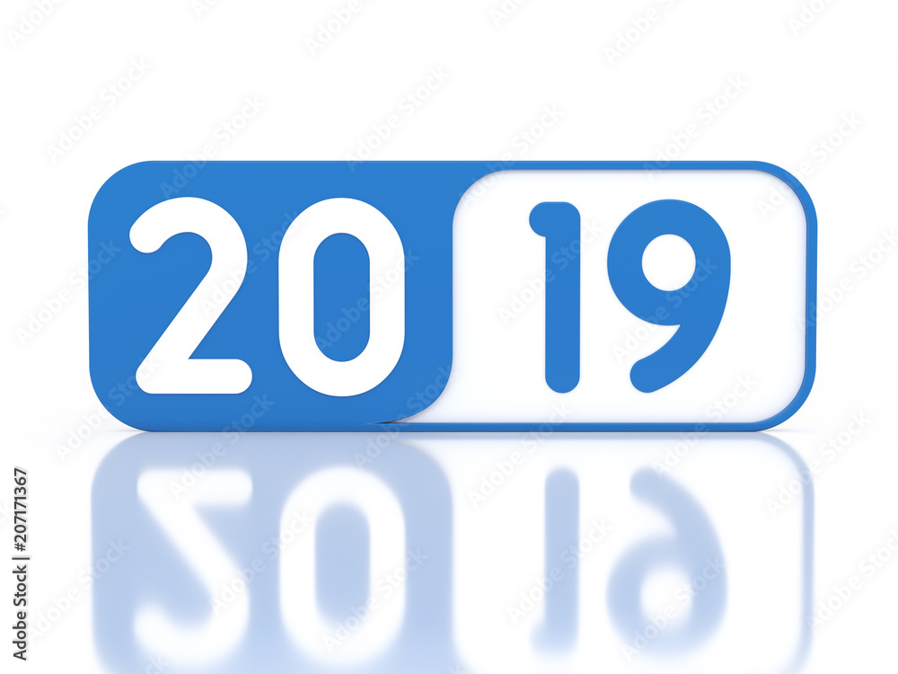 New Year 2019 Creative Design Concept - 3D Rendered Image New Year 2019 Creative Design Concept - 3D Rendered Image