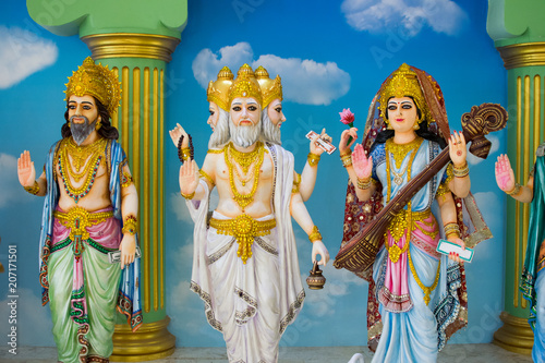 Billede på lærred Gods of Hinduism Is worshiped by the Indians.