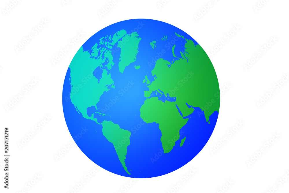 Earth globes isolated on white background Earth globes isolated on white background