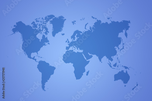 blue map of the world