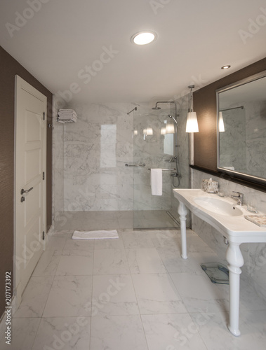 white bathroom interior