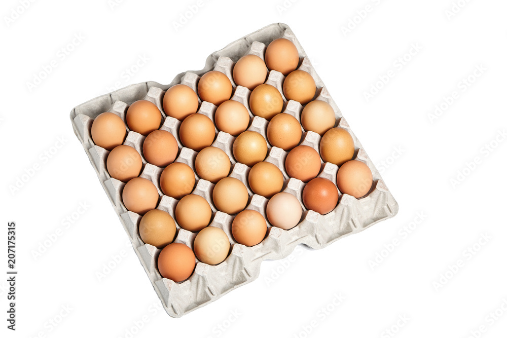 chicken eggs in the cardboard egg tray chicken eggs in the cardboard egg tray