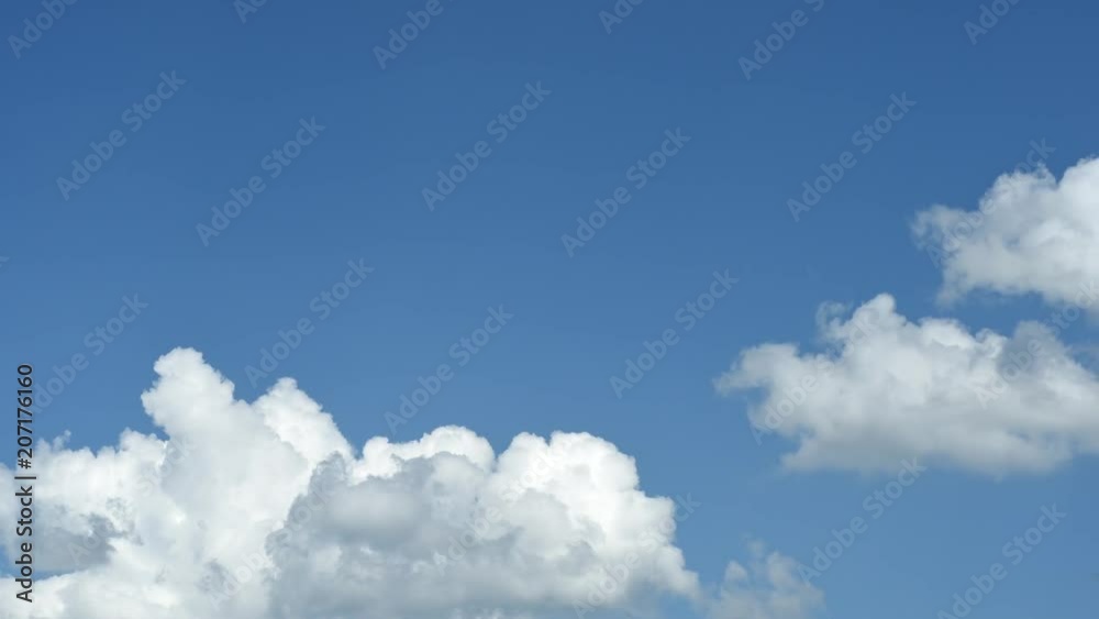 Time-lapse of clouds on the blue sky