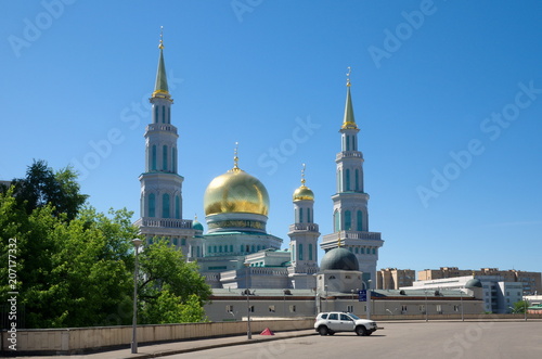 Moscow Cathedral mosque, Russia. The largest and highest in Europe Muslim mosque photo