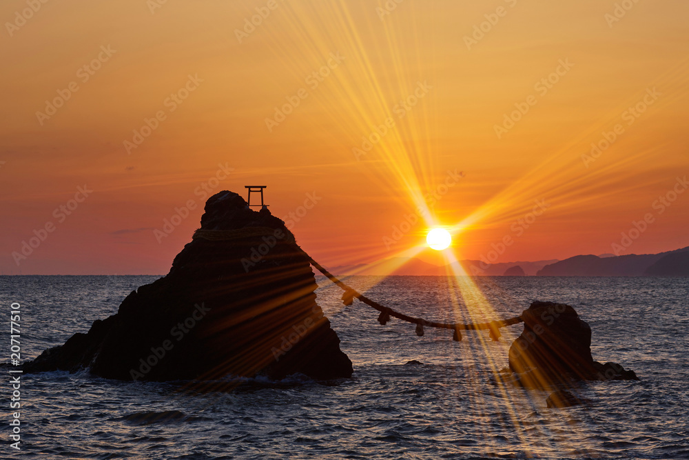 Naklejka premium 二見浦の夫婦岩