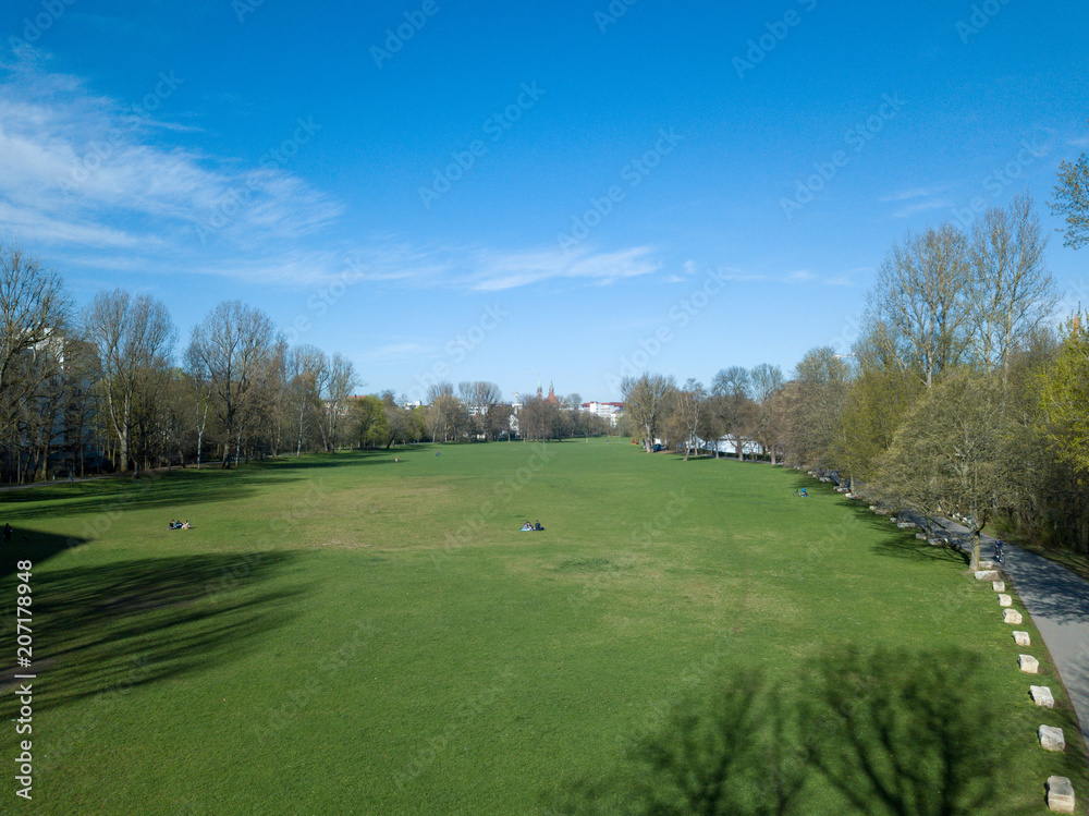 Fototapeta premium Aerial view of a park