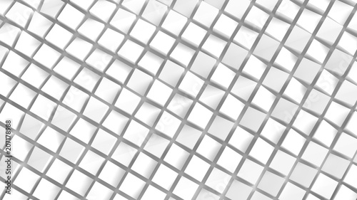 White cubes background. 3D Rendering