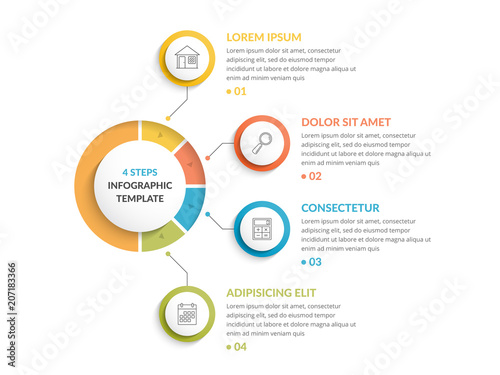 Infographic Template with Four Steps