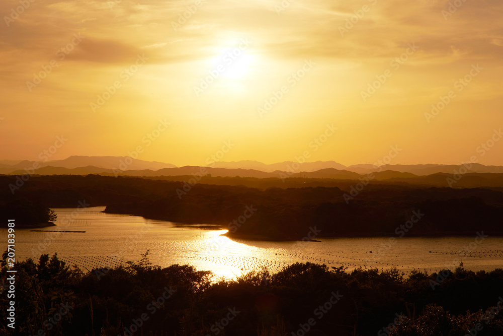 英虞湾の夕景