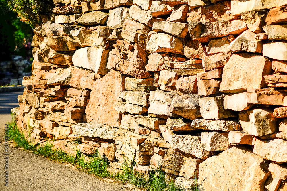 Fototapeta premium Texture masonry stone wall
