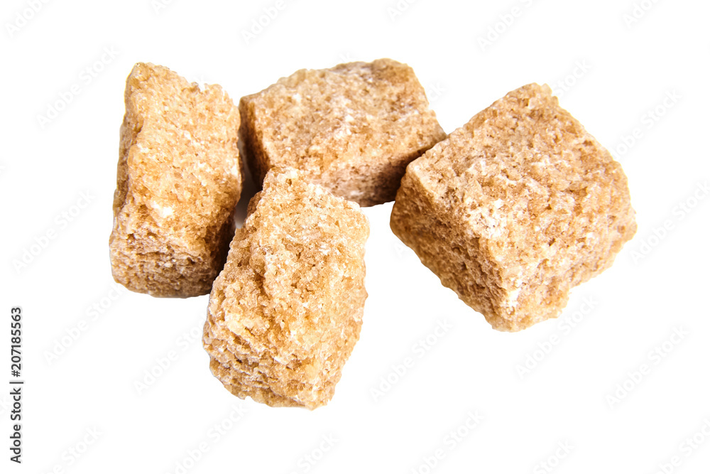 Brown cane unrefined sugar cubes Brown cane unrefined sugar cubes