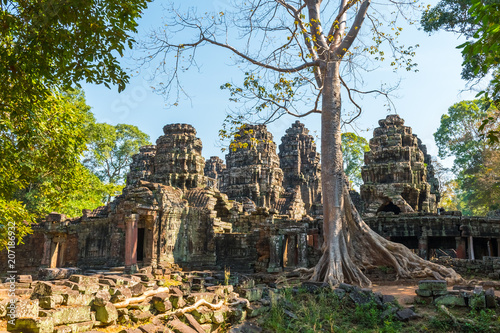 Antient Banteay Kdei Temple in Angkor Wat complex in Cambodia