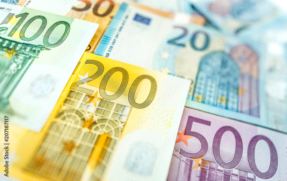 Euro Money Banknotes, pile of paper euro banknotes Euro Money Banknotes, pile of paper euro banknotes