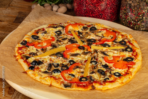 Tasty vegetarian pizza