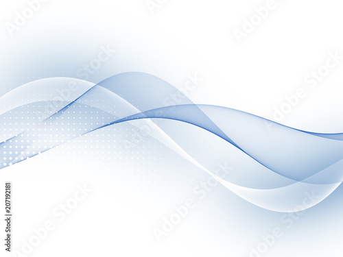 Abstract Soft Background With Blue Wavy