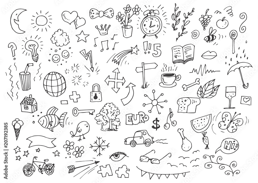 Various hand drawn doodles Various hand drawn doodles