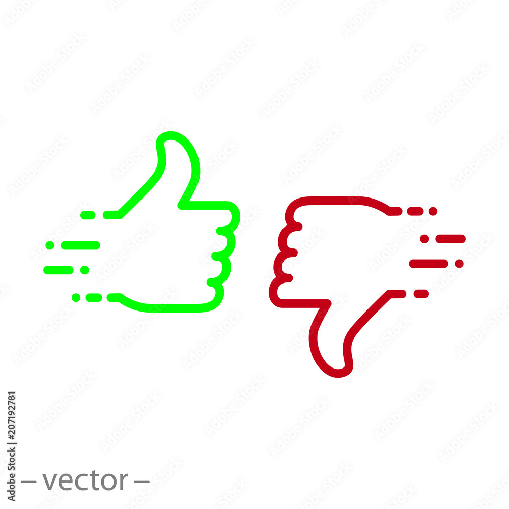 like sign, line icon - vector illustration eps10 like sign, line icon - vector illustration eps10