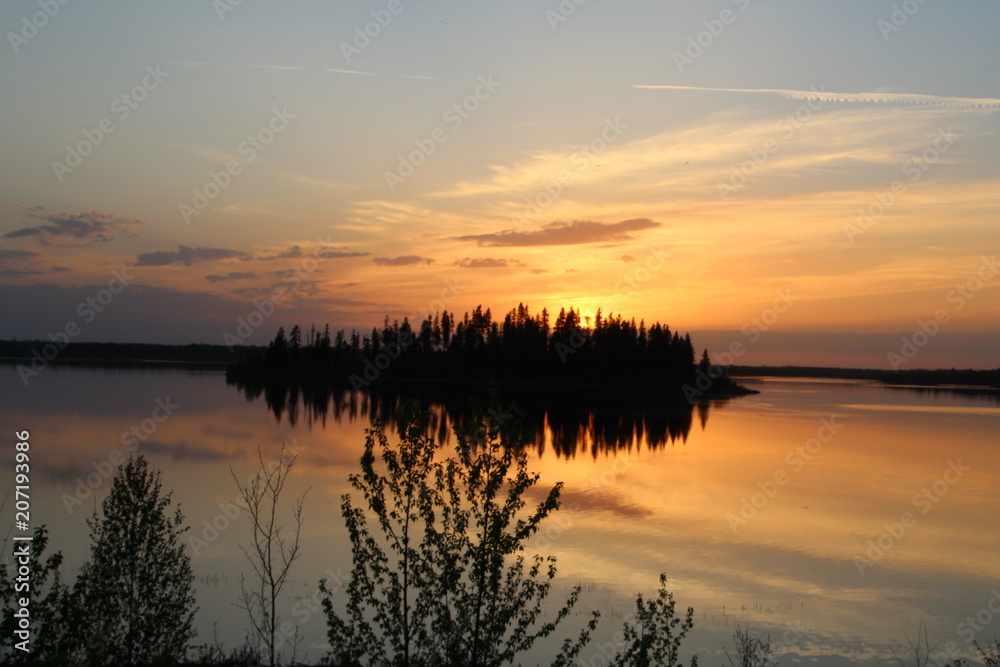 Tranquil Sunset, Elk Island National Park, Alberta