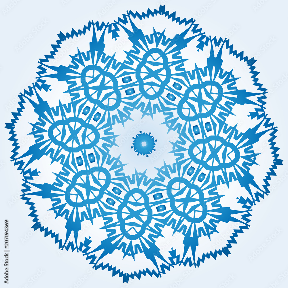 light blue element of the ornament