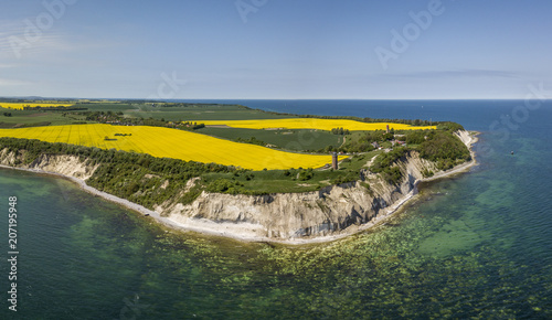 Aerial view of Cape Arkona on the island of Ruegen in Mecklenburg-Vorpommern photo