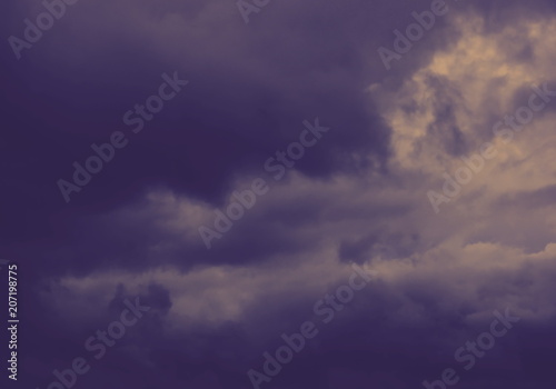 rain clouds in the evening background
