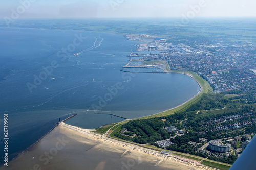 panorama flight over the north sea islands and the coast of germany © gerckens.photo