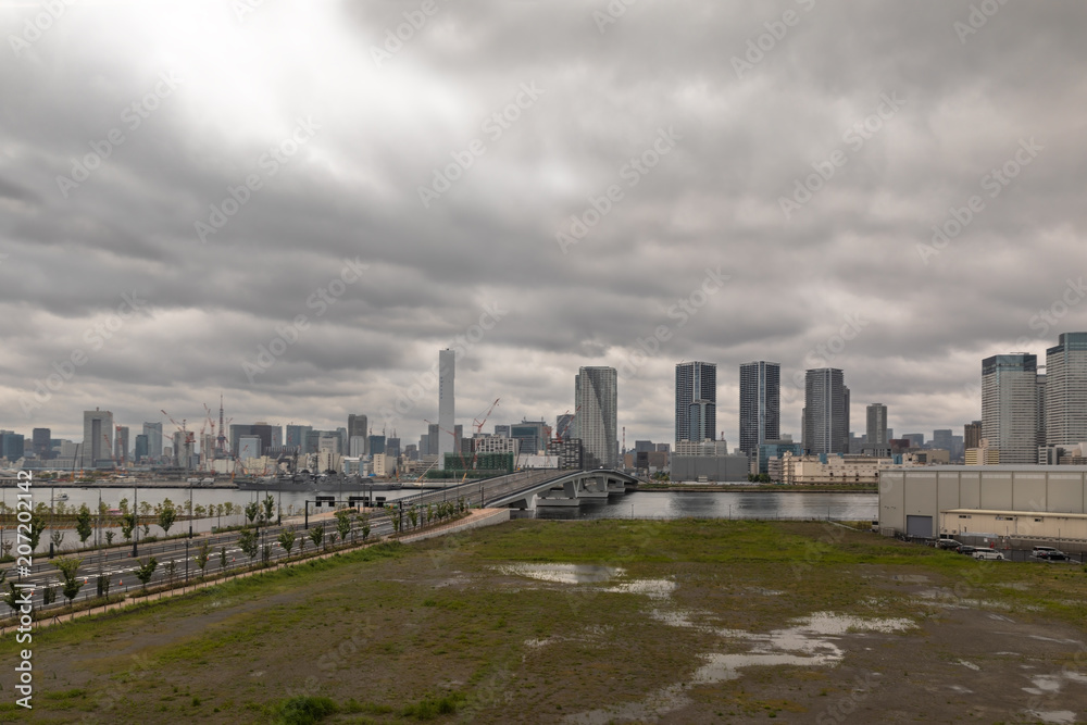 Fototapeta premium Cityscapes of Tokyo, Skyline of Tokyo, biurowiec w Tokio,