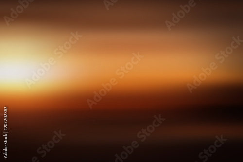 Bright sunset with yellow red gradient background