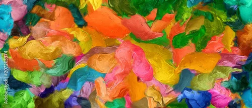 Panel kuchenny z motywem Abstract art background. Oil painting style on canvas. Warm colorful texture. Soft paint brushstrokes. Modern art. Contemporary artistic print. Template for design products decoration. Creative decor.